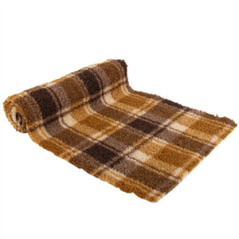 Chemin de table tartan moumoute marron 28cm x 3m