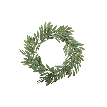 Couronne de Laurier vert en tissu - Diam. 55cm