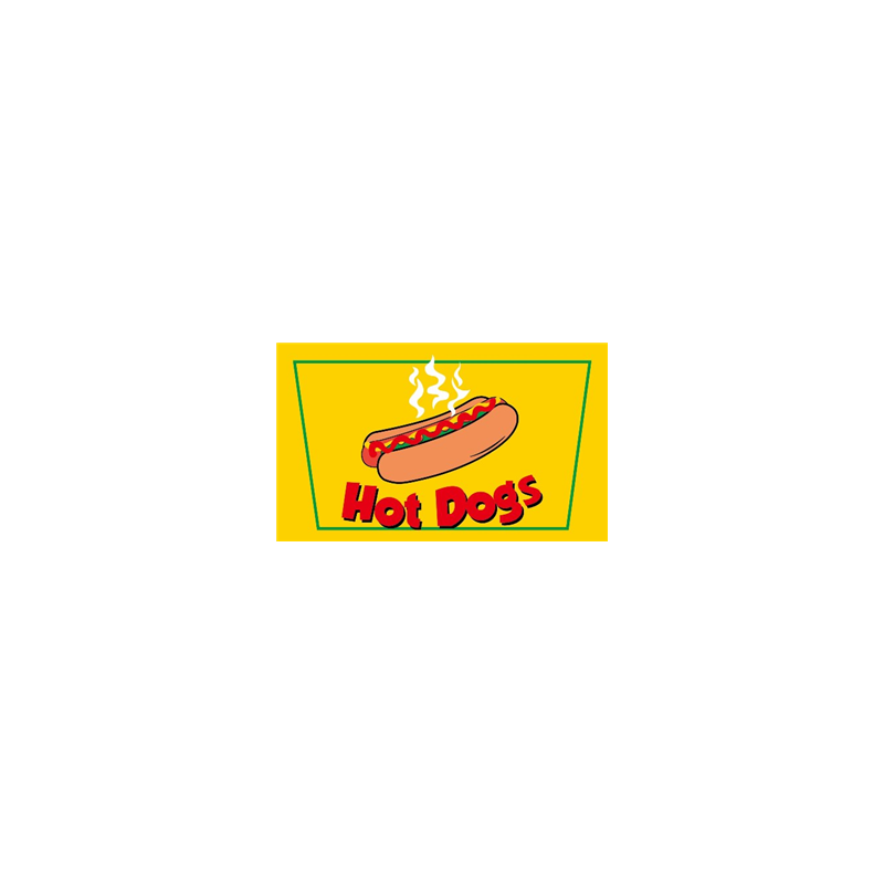 Drapeau Hot Dogs - tissu - 90 x 150cm