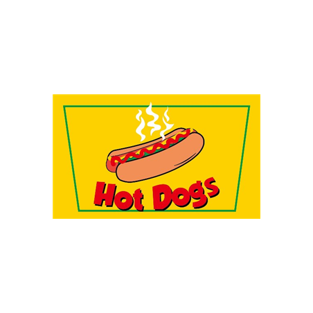 Drapeau Hot Dogs - tissu - 90 x 150cm