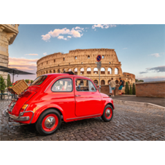 Visuel imprimé Italie Fiat 500 horizontal 40 x 30 cm sur support bristol 350 gr