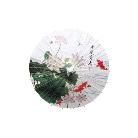 Ombrelle bambou/papier - L 42cm Diam. 60cm