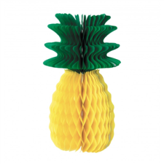 Ananas jaune et vert - papier-  Haut. 20 cm