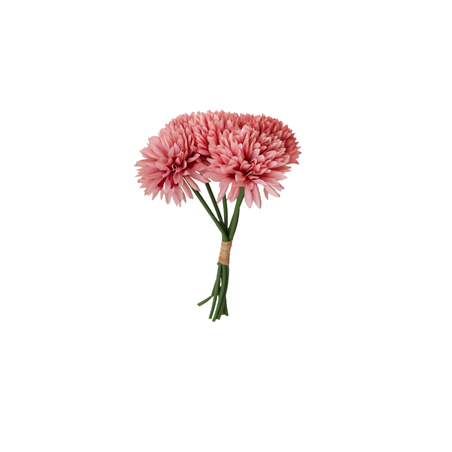 Bouquet de 6 dahlias vieux rose - Haut. 26cm