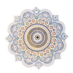 Carreau de mosaïque orientale effet doré 20 x 20cm