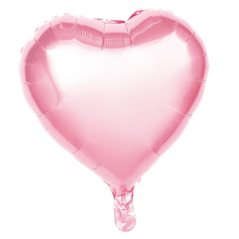 Ballon mylar coeur rose métallisé - 45cm