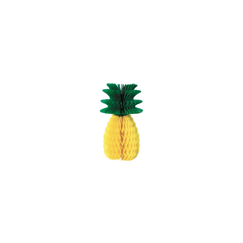 Ananas jaune et vert - papier-  Haut. 20 cm