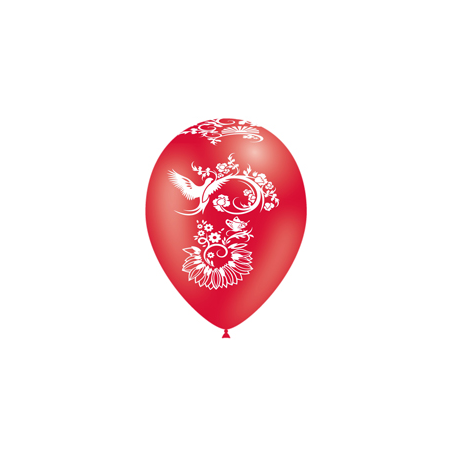 Ballon rouge motif chinois x30 - Diam. 29cm