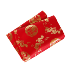 Tissu motif Asiatique synthétique - coupe de 2m - Larg. 150cm