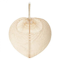 Éventail en bambou naturel 39 cm