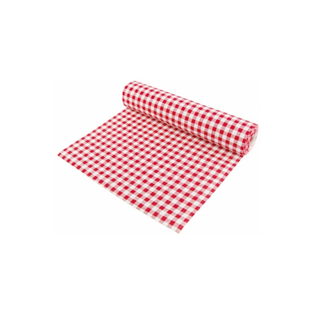 Chemin de table vichy rouge tissu 28cm x 5m
