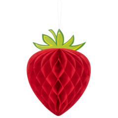 Fraise en papier à suspendre double face 21 x 29cm