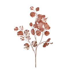 Branche d'eucalyptus rose or mat - Haut. 84cm