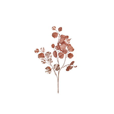 Branche d'eucalyptus rose or mat - Haut. 84cm