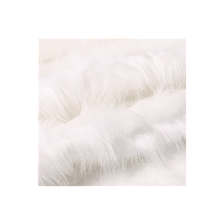 Tissu fourrure blanche - Larg. 160cm - Ep 45mm  (vendu au mètre)