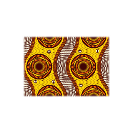 Tissu africain façon Wax tribal impression sur coton (Larg. 140 cm) vendu au m