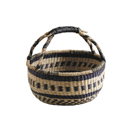 Panier sahel en jonc teinté ø 39 cm Haut. 36 cm