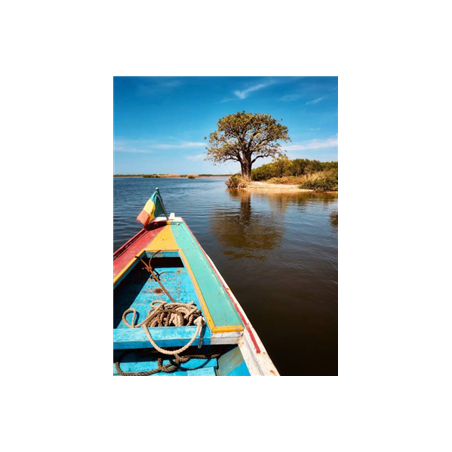 Visuel imprimé Afrique Sénégal Bateau de pêche - 40 x 30 cm sur bristol 350 gr
