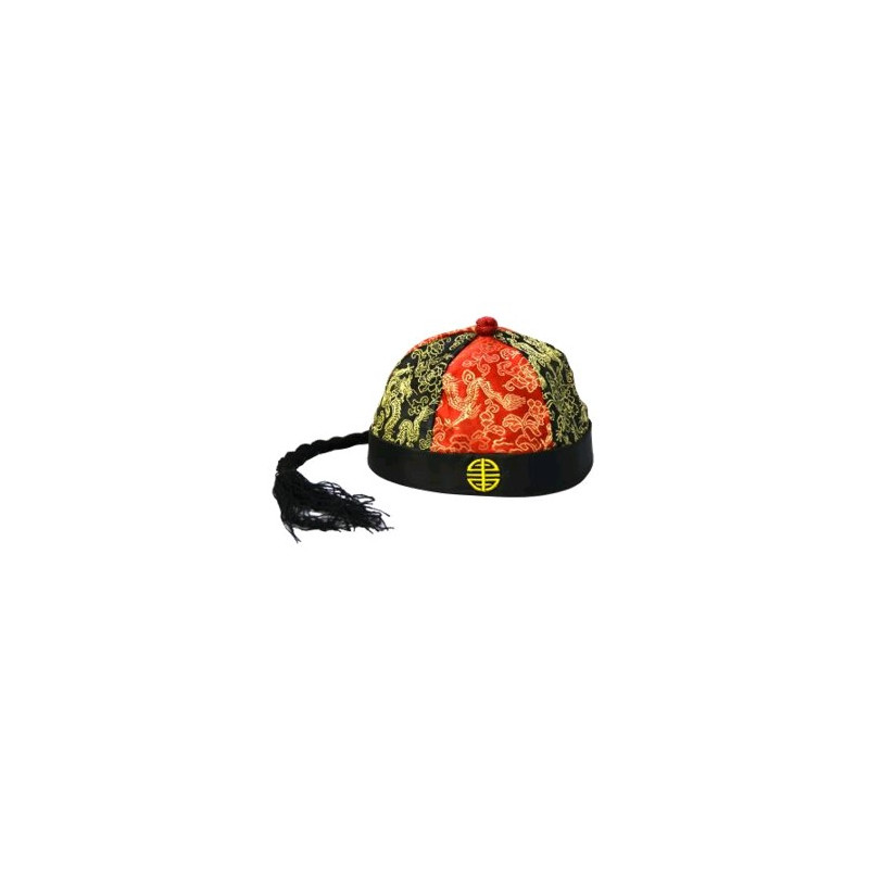 Chapeau asiatique tissu - taille adulte - Haut. 13cm Diam. 19cm