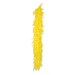 Boa jaune -  plumes - Long. 180cm