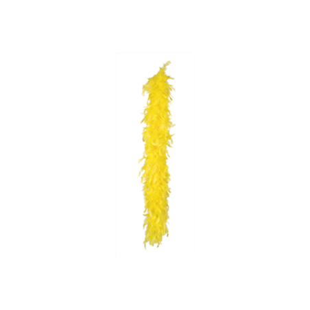 Boa jaune -  plumes - Long. 180cm