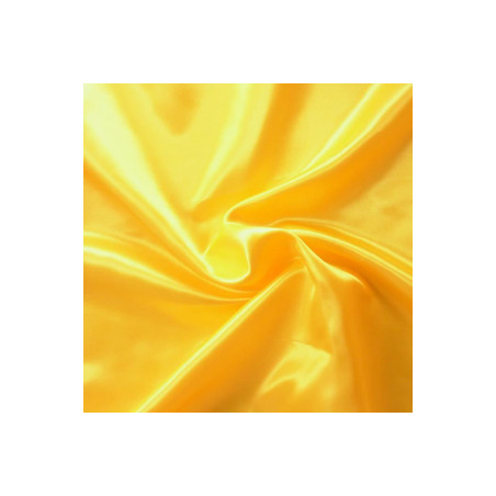 Tissu satin jaune - Larg. 150cm (vendu au mètre)