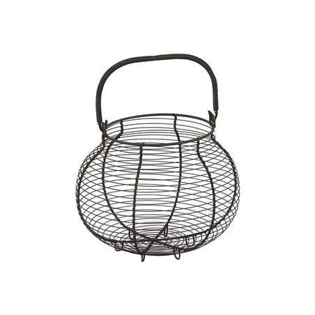 Panier à œuf rond en métal vieilli - Diam. 25cm