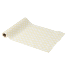 Chemin de table à carreaux vichy blanc et jaune 28cm x 5m