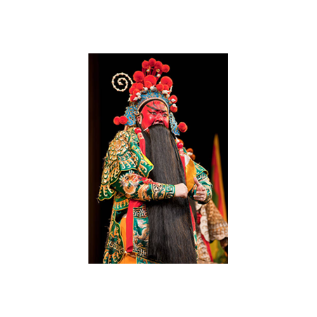 Visuel imprimé Asie Opéra Homme rouge - 40 x 30 cm sur support bristol 350 gr