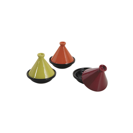 Mini plat à tajine en céramique - Diam. 10cm (coloris assortis)