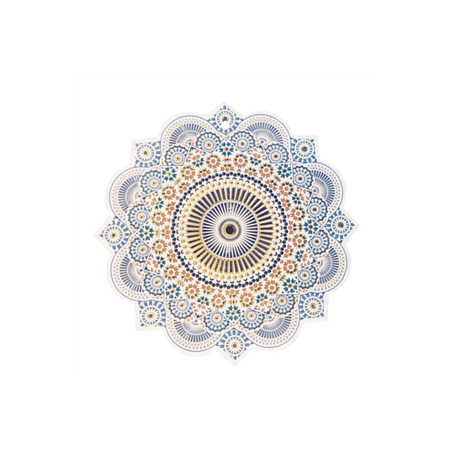 Carreau de mosaïque orientale effet doré 20 x 20cm