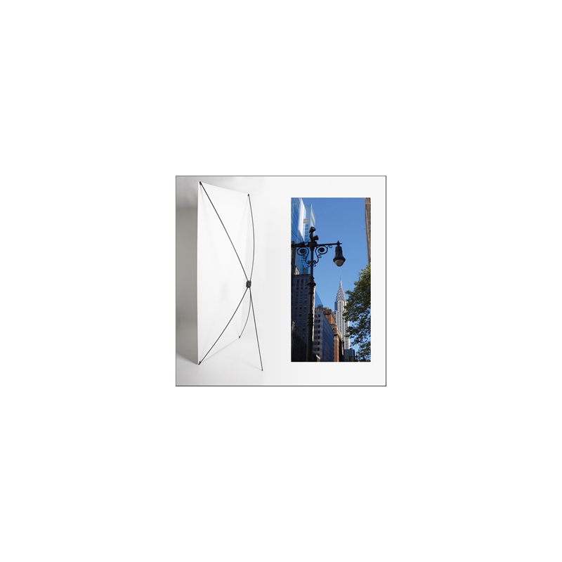 Kakemono USA Lampadaire  - 180 x 80 cm - Toile M1 avec structure  X- Banner