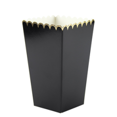 8 boites à Pop-Corn noire 7 x 12cm