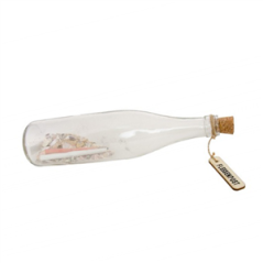 Bouteille à la mer - Haut. 26cm Diam. 6cm