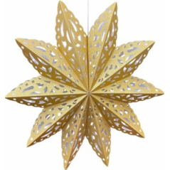 Étoile flocon OR carton - Diam. 40cm