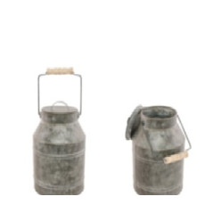 Pot à lait en zinc - Haut. 22cm