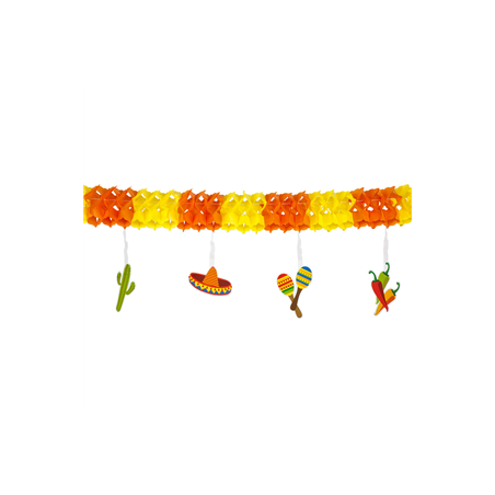 Guirlande Fiesta - papier Long. 4m (R/V)