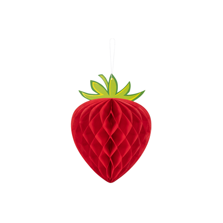 Fraise en papier à suspendre double face 21 x 29cm