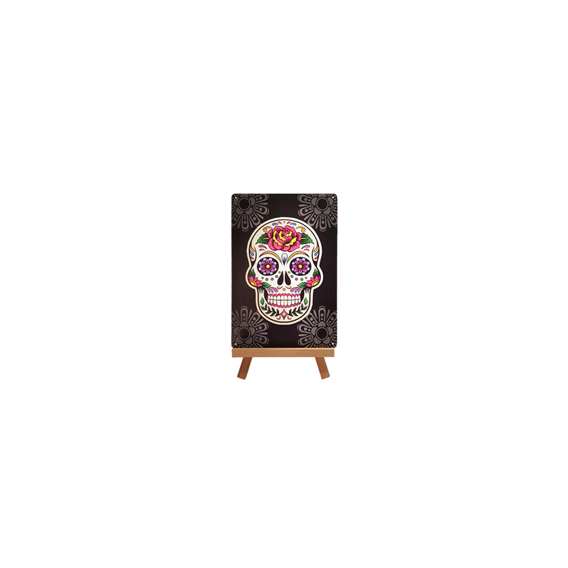 Plaque métal CRANE MEXICAIN - 20 x 30cm