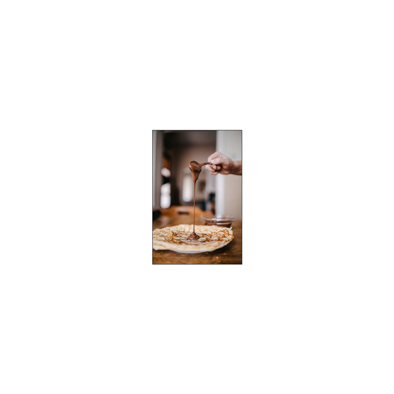 Visuel imprimé Chandeleur Crêpes Chocolat - 30 x 40cm sur support bristol 350 gr