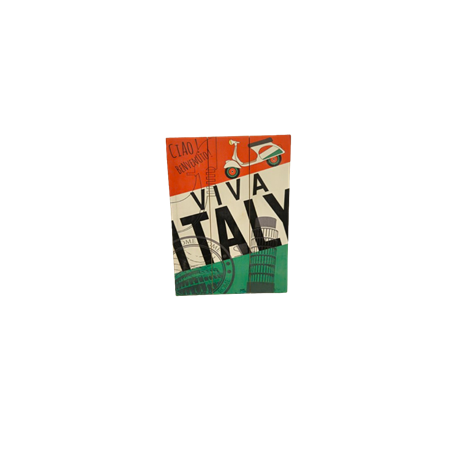 Plaque en bois VIVA ITALIA - 20 x 30cm