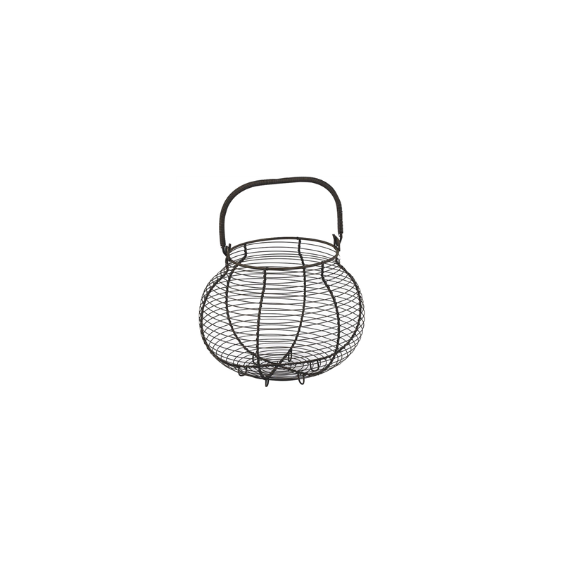 Panier à œuf rond en métal vieilli - Diam. 25cm