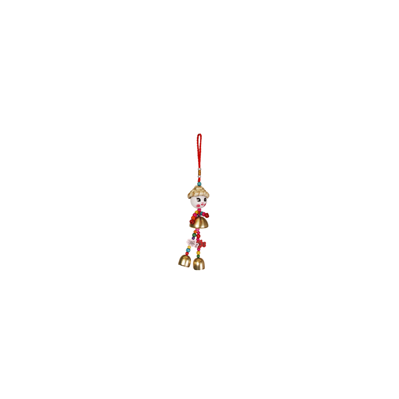 Marionette chinoise - bois et metal - hauteur 32cm diam 5cm
