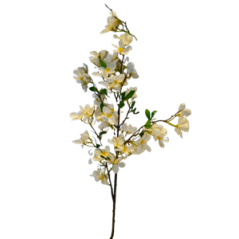 Branche de pommier - Tige 85cm - fleurs et feuilles sur 50cm
