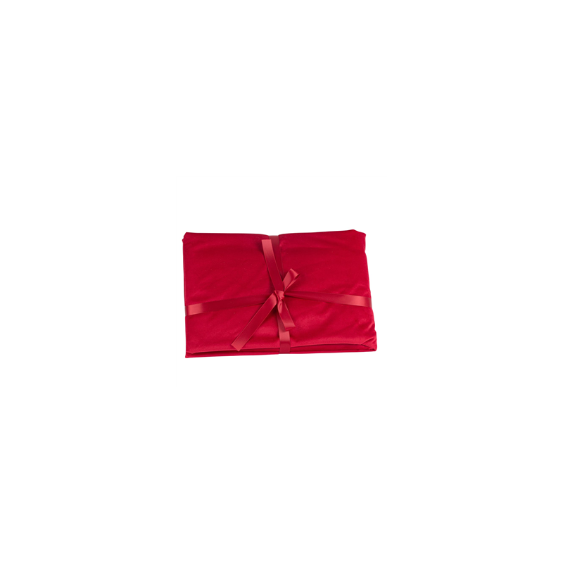 Nappe en velours rouge 145 x 240 cm