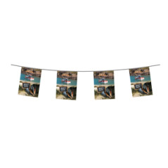 Guirlande Moules Frites 10 fanions 21 x 30cm - papier Long. 420cm