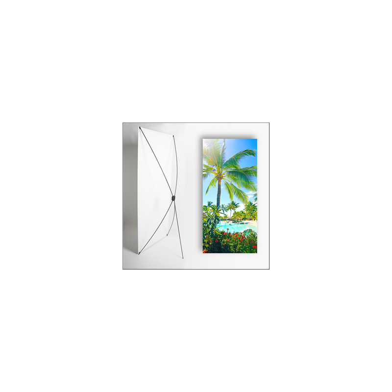 Kakemono Exotique palmier 2 - 180 x 80 cm sur Toile M1 avec structure  X- Banner
