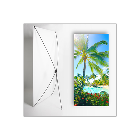 Kakemono Exotique palmier 2 - 180 x 80 cm sur Toile M1 avec structure  X- Banner