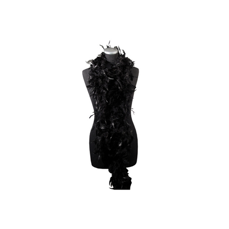 Boa noir plumes - Long. 180cm