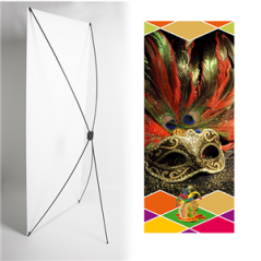 Kakemono Masque - 180 x 80 cm sur Toile M1 avec structure X- Banner